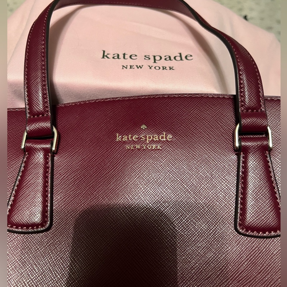 Kate Spade Perry medium satchel, burgundy